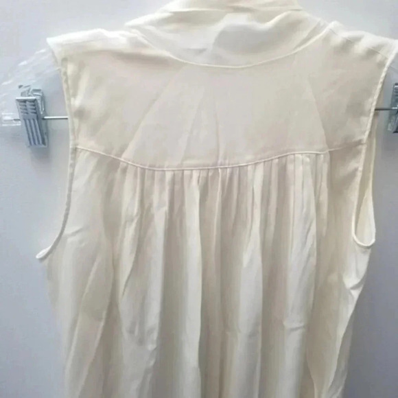 Theory Silk Tie Front Sleeveless  Blouse S - Picture 8 of 11
